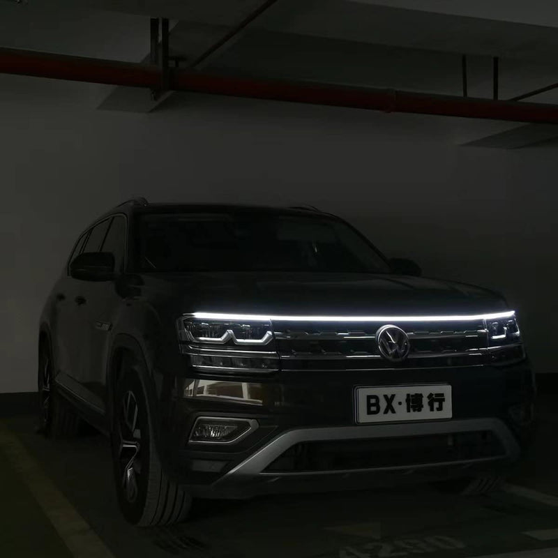 71 Inches Car Hood Light Strip,Dynamic LED Strip Light,Exterior Flexible Daytime Running Light Strip for Car,SUV (White Light) 71 Inches White