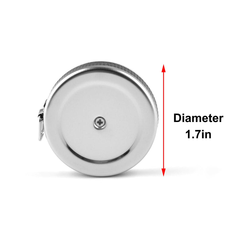 1/4" x 80" Mini Imperial Pi Diameter Circumference Tape Measure | Diameter Measurement Range is up to 25 inches, Use for Measuring Cylindrical Objects(Pipe Tape, Tree Tape)