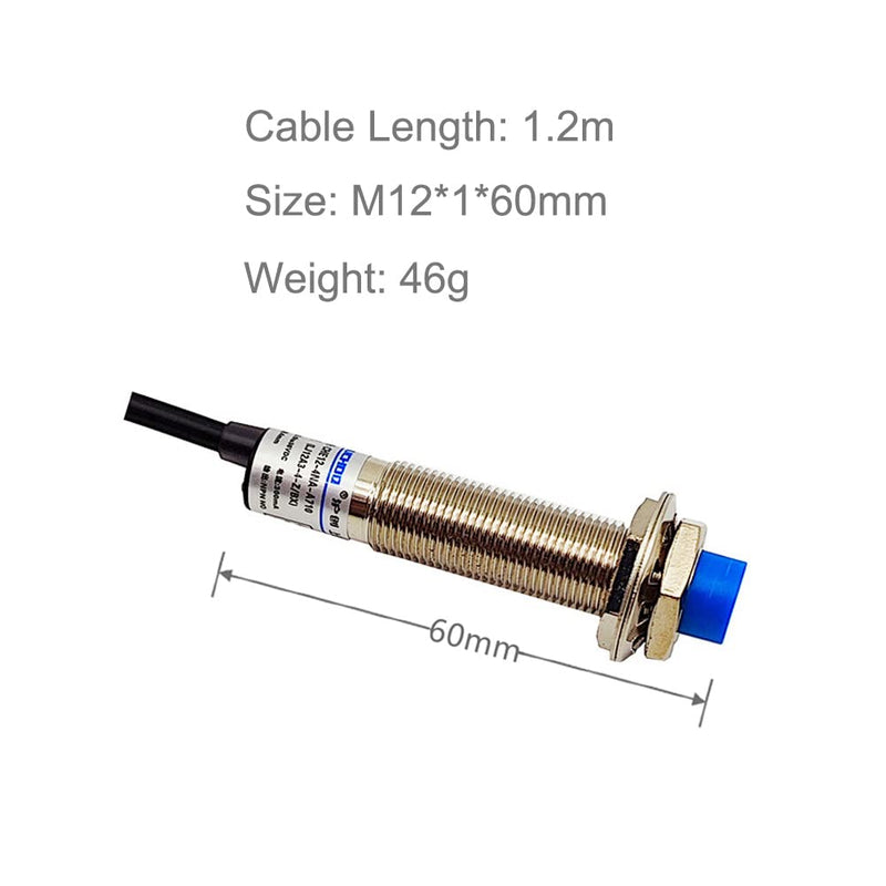 Inductive Proximity Sensor M12 LJ12A3-4-Z/BX Normally Open Detection Approach Switch 4mm NPN NO 3 Wire DC 6V-36V (4 Pack)