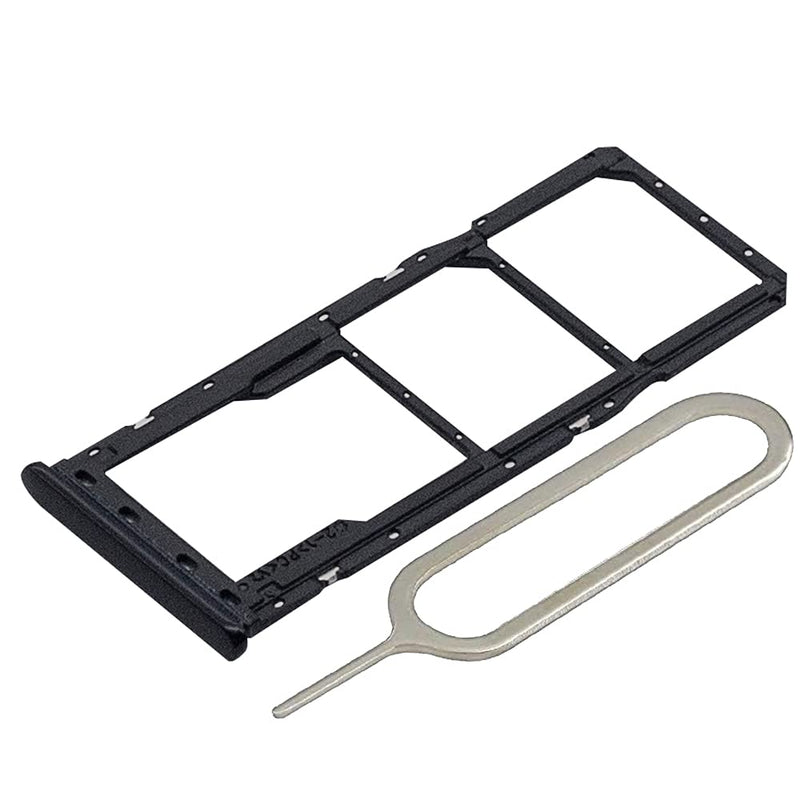 MMOBIEL DUAL SIM Card Slot Tray Holder Replacement Compatible with Samsung Galaxy A21 2020 - Incl. SIM Pin - Black