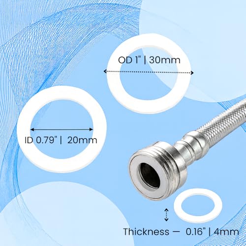 25pcs 1-Inch Silicone Gasket Set – Flat Sealing Washers and O-Rings for Faucet, Pipe, Tap, Hose, and Plumbing Connections – Durable Leak-Proof Silicone Assortment Kit 1 inch Pack of 25