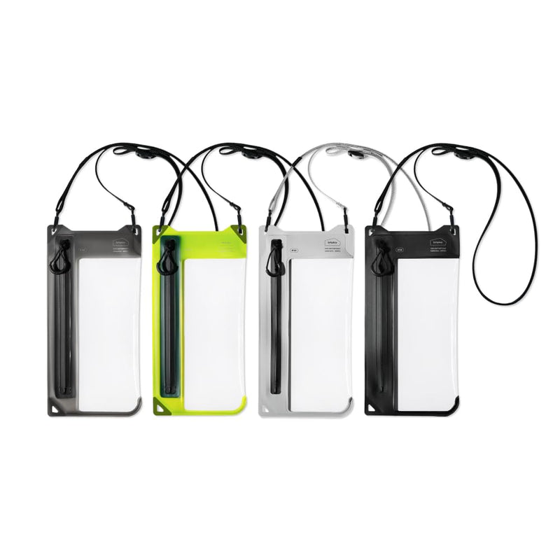 bitplay AquaSeal IPX8 2 Way Waterproof Phone Pouch, Outdoor Dry Bag with Adjustable Lanyard for Universal Phone Case, Horizontal and Vertical Wear, Black Dual-Orientation