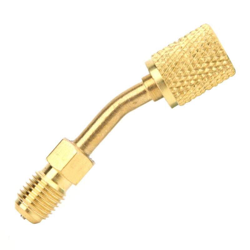 R410A Mini Split System Charging Vacuum Port Adapter, 5/16 Female, 1/4 Male SAE, Brass Converter, for Mini Split System Air Conditioner HVAC