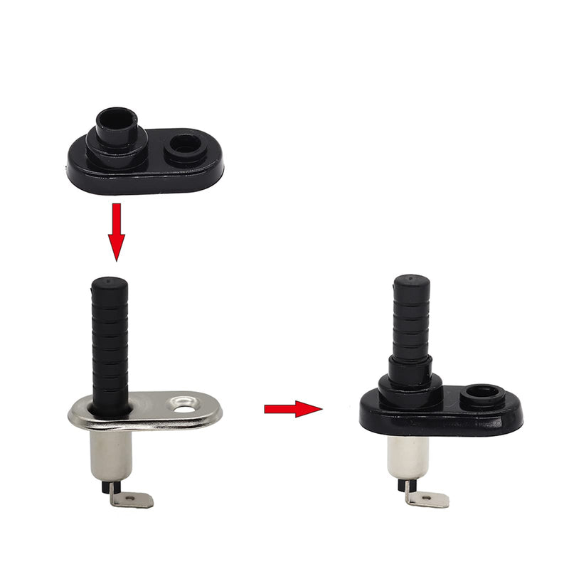 Door Pin Switch 12V Alarm Hood Pin Switch Momentary Universal Door Jamb Flange Light Hood Switch 20A 12 12VDC Nickel Plated with Rubber Boot for Car Truck Boat,Waterproof Dustproof,2pcs