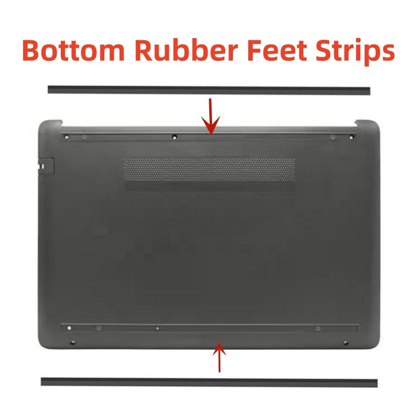 Laptop Rubber Feet Strips Replacement for HP 14-CM 14-CK 14-CY 14-CS 14-DG 240 245 246 G7 Bottom Case Nonslip Bumper Rubber Foot Strip Laptop Bottom Grip Black