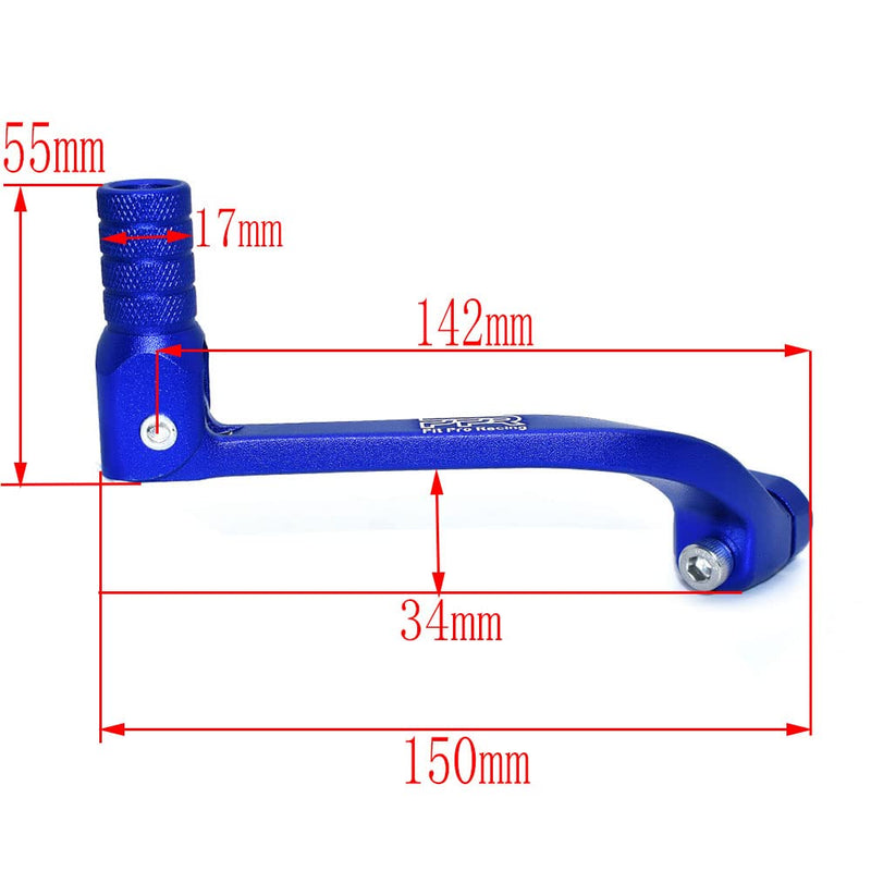 Gear Shift Lever, Rod Alloy Aluminium Fit for Motorcycle BSE CRF 110 Apollo TTR 125 Motorcycle 50cc 110cc 250cc Dirt Pit Bike(Blue) Blue