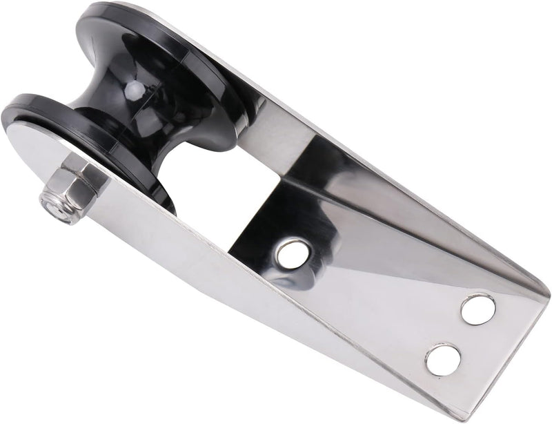 Pebbly Beach Bow Anchor Roller, 6.5" Heavy Duty Boat Bow Anchor Rubber Roller, 316 Stainless Steel Bow Anchor Holder Fixed Bracket for Boats, Marines, Yachts, Kayaks 6.5"