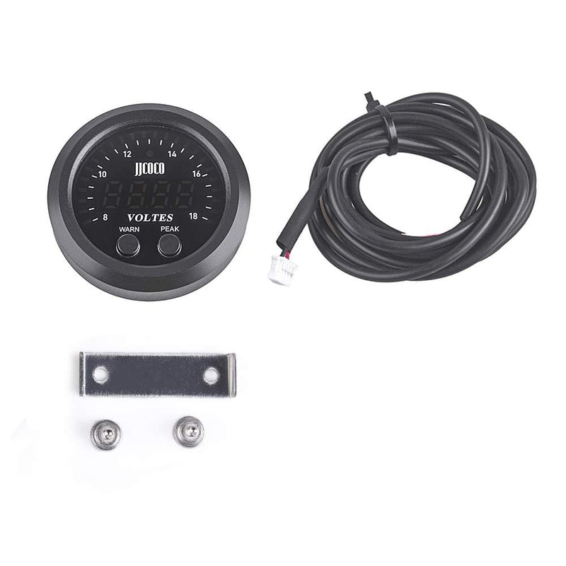 Universal Volt Gauge Voltage Meter Kit Car DC 12V Voltmeter Red Digital LED 2inches 52mm Digital Volt Voltage Gauge Compatible with Car Truck Vehicle Automotive