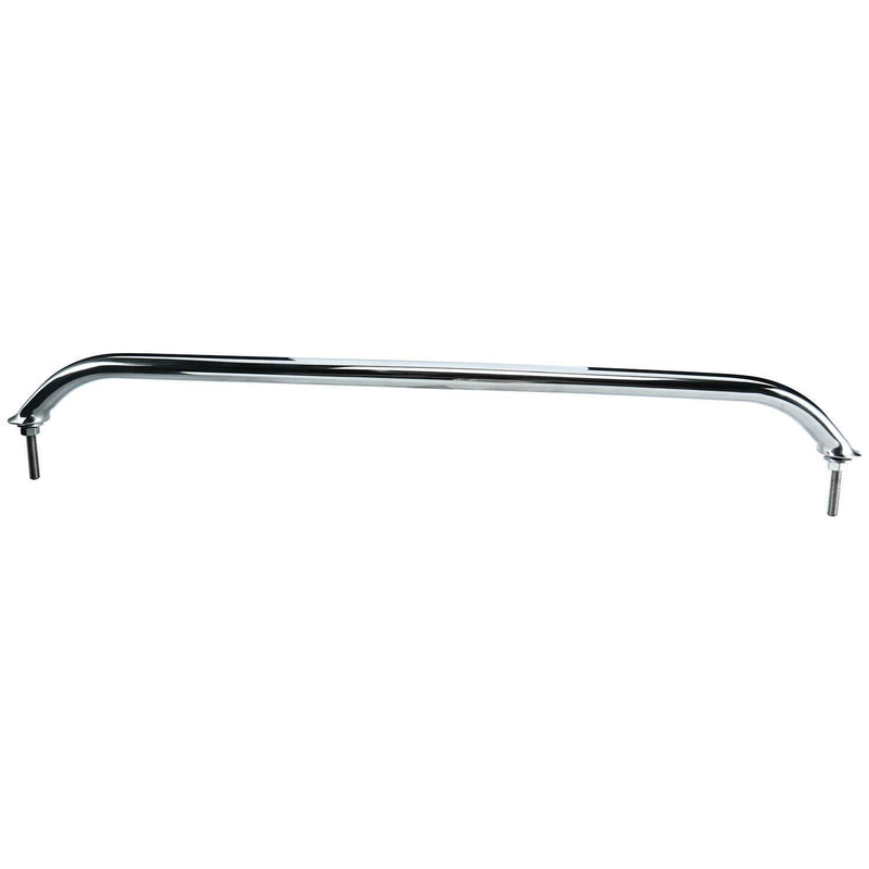 Amarine Made 2-Pack 12", 16", 18" Polished Stainless Heavy Duty Oval Boat Marine Grab Handle Hand Rail with Flange & Stud (18")