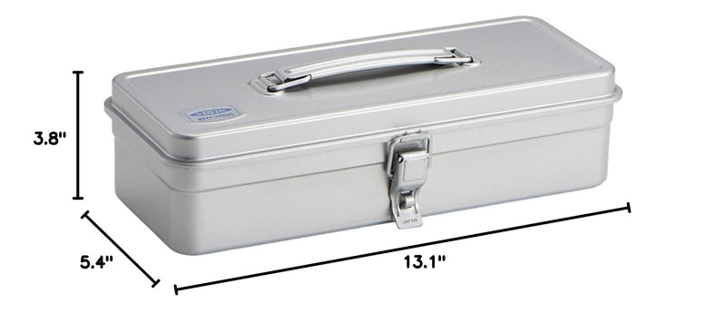 Toyo Steel T-320-SL Trunk Shape Steel Tool Box 33.3 x 13.7 x 9.5 cm Silver 33,3x13,7x9,5 cm