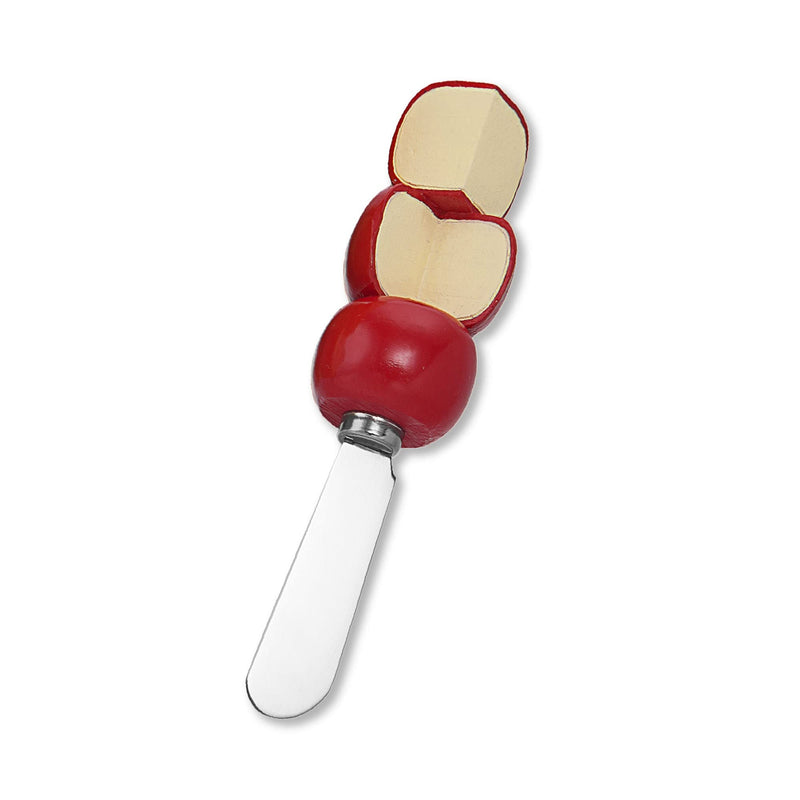 Supreme Housewares Vino Cheese Spreaders, Hand-Painted Resin Handles with Stainless Steel Blades for Spreading Cream Cheese, Butter, and Jam, Assorted Designs, Set of 4 Vino and Cheese