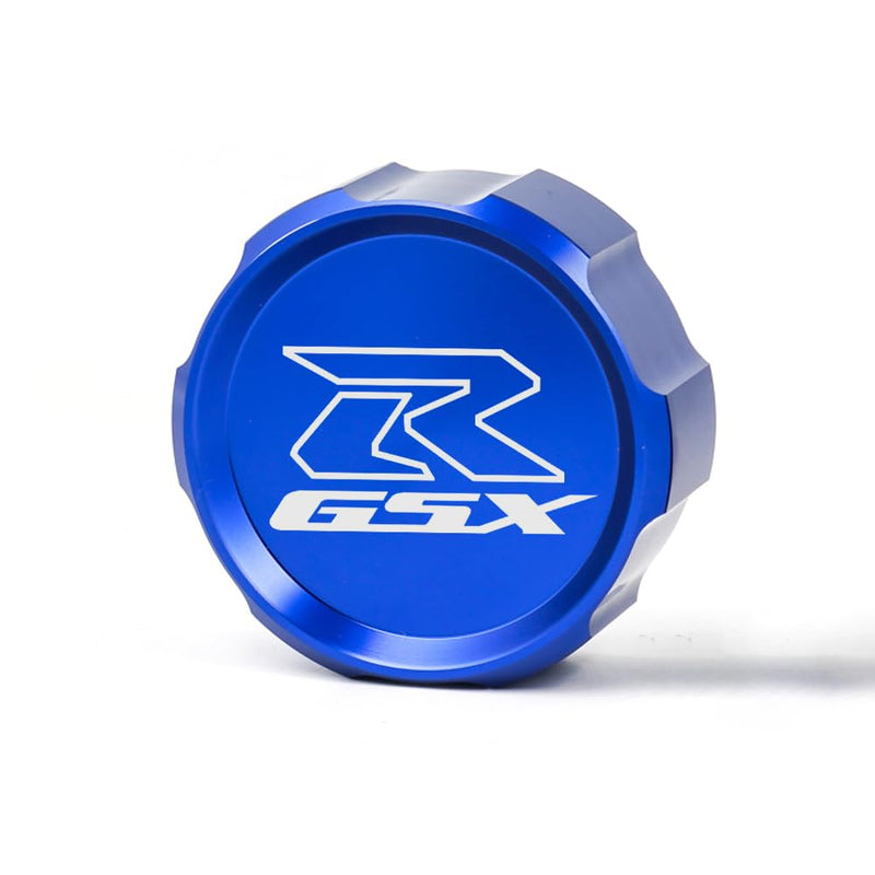 MOWOK For Suzuki GSX-R Gsxr 600 750 1000 GSX-R750 gsx-r600 gsxr1000 Motorcycle CNC aluminium alloy Front Brake Fluid Reservoir Protection Cover and Reservoir cap sock (Blue) Blue