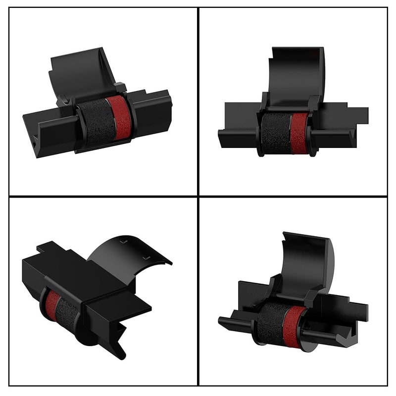 2 1/4 in x 150 ft Calculator Paper Rolls (10 Packs), Compatible Calculator Ink Ribbons for IR-40T CP13 MP-12D (Black and Red, 10 Packs)