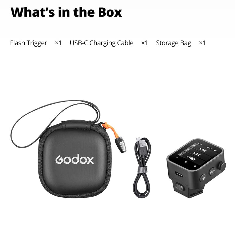 Godox X3C X3 C X3-C Trigger, Godox Flash Trigger, Touch Screen TTL Wireless Flash Trigger, with TCM Conversion, Built-in 3.7V 850mAh Li-Ion Battery, Approx 7 Days Standby for Canon Cameras (X3-C)