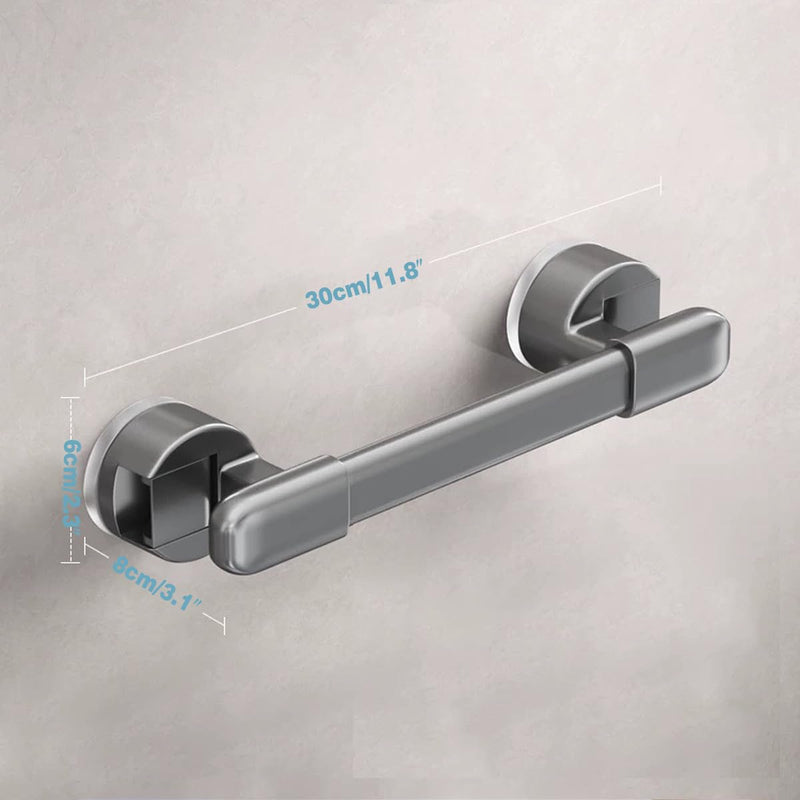 Suction Cup Grab bar for Shower，Suction Grab Bars for Showers，Bathroom Shower Grab Bar, Suction Cup Mount, Removable Shower Grab Bar, Gray, 2PCS Gray 30cm 2pcs