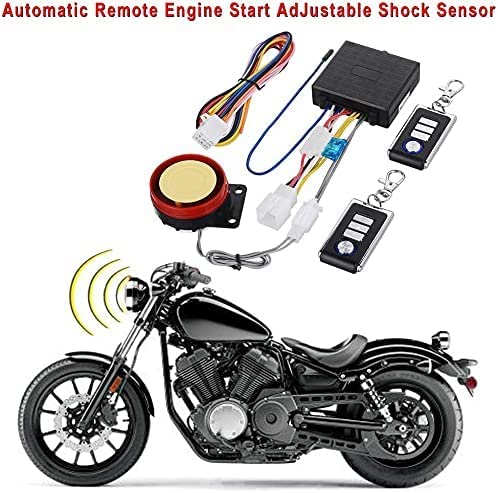 Motorcycle Anti-Theft Alarm Security System,Jtron Control Engine Start Bike Anti-Hijacking Cutting Off Remote Engine Start Arming Disarming,Waterproof Security Cycling Bike Alarm