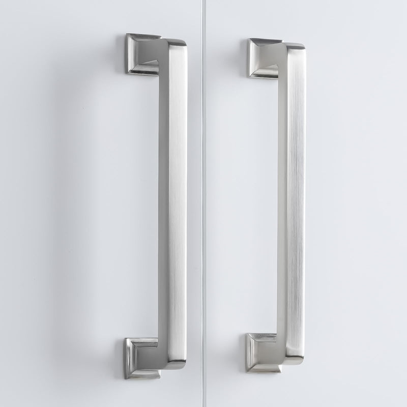 10 Pack Brushed Nickel Cabinet Pulls 3 Inch(76mm) Kitchen Cabinet Handles Cabinet Hardware for Drawer Pulls 3" Hole Center(76mm) 10