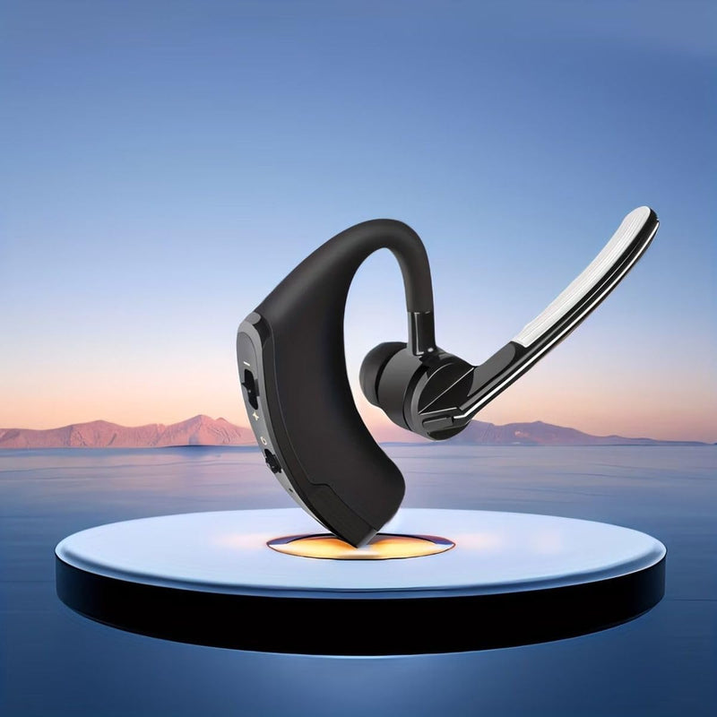  [AUSTRALIA] - Callez Bluetooth Headset with CVC8.0 Dual Mic Noise Cancelling for iPhone | Bluetooth Earpiece V5.0, Wireless Headset for Android Cell Phone Trucker Business Office Work, Clear Chat, Super Light Black