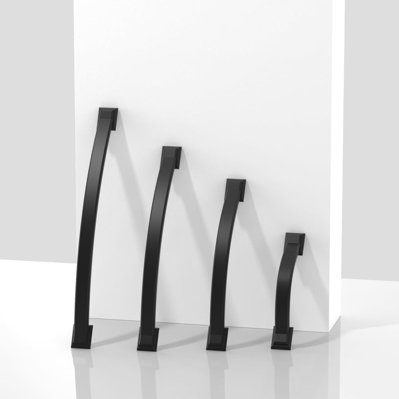 10 Pack Matte Black Cabinet Pulls 3.75 Inch(96mm) Kitchen Cabinet Handles Solid Zinc Alloy Cabinet Hardware Drawer Pulls 3.75" Hole Center 10