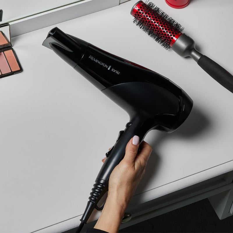  [AUSTRALIA] - Remington Hair Dryer Ionic Dry (2200 Watt, Powerful, Ionic Technology for A Lint Free Result, Diffuser, Coolshot) Hair Dryer D3198 [Amazon Exclusive] pro