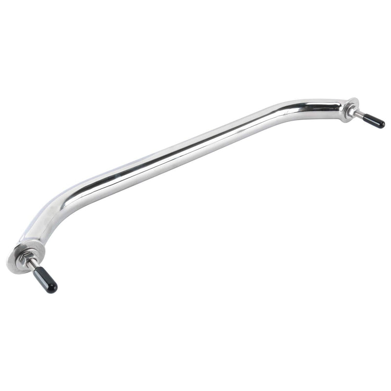 Amarine Made 2-Pack 12", 16", 18" Polished Stainless Heavy Duty Oval Boat Marine Grab Handle Hand Rail with Flange & Stud (12 ")