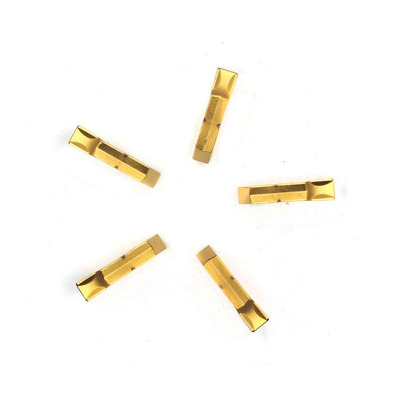 OSCARBIDE Carbide Grooving Inserts GTN-3(QC1403) Multilayer Coated CNC Lathe Inserts Cutters for Lathe Grooving Cut-Off Tool,5 Pieces/Pack
