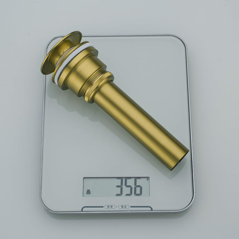 Bathroom Sink Drain With Overflow and Without Overflow Vessel Sink Lavatory Vanity Dual Use Pop Up Drain Stopper,All Metal Rustproof Brass and 304 Stainless Steel,Champagne Bronze Champagne Bronze