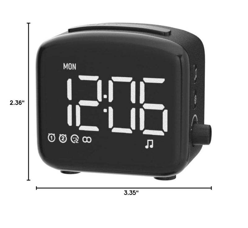Easysleep Digital Wake Up Alarm Clock with Big LED Display 27 Soothing Sounds Lound Sunrise Clock Dual 3 Alarms Memory Snooze Setting 4 Brightness for Deep Sleepers Adults Teenagers Kids