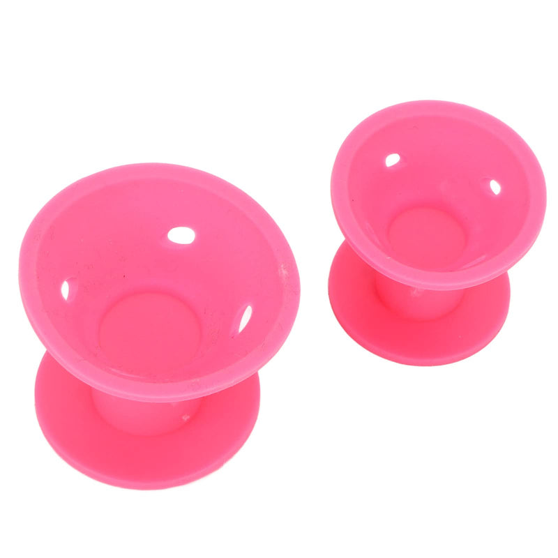 KIMISS 20Pcs Silicone Hair Rollers Set for Heatless Curls - Mushroom Shaped Hair Curlers for Women - Comfortable, Portable, and Easy to Use Care Tools in Rose Red