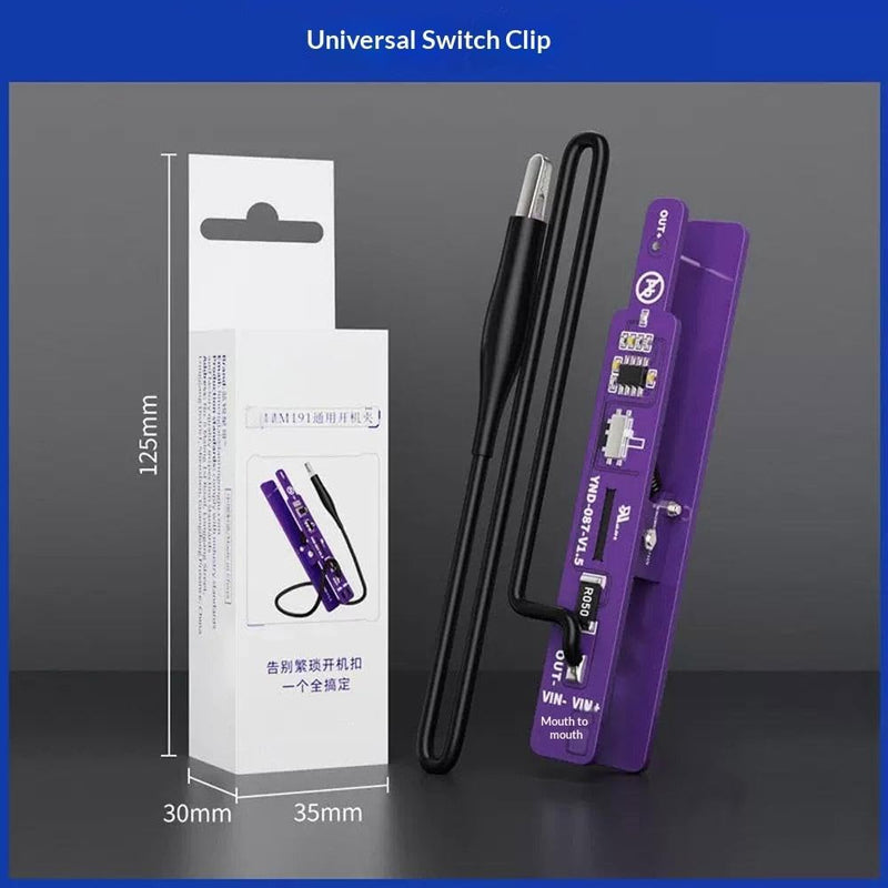 Phone Power Boot Test Clip, Motherboard Startup Current Detection Switch Clip, Battery-Free Power On Test Fixture for Unencrypted Phone Series Motherboard Repair, Short Circuit Repair Tool