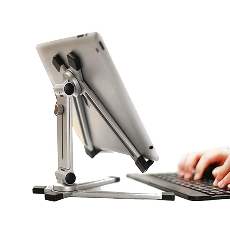 Portable Fold-Up Travel Stand Aluminum, Universal Tablet Stands Holder Foldable Multi-Angle Adjustable Stand for Tablet/Phone/Notebook Holder for Surface Notebook Monitor