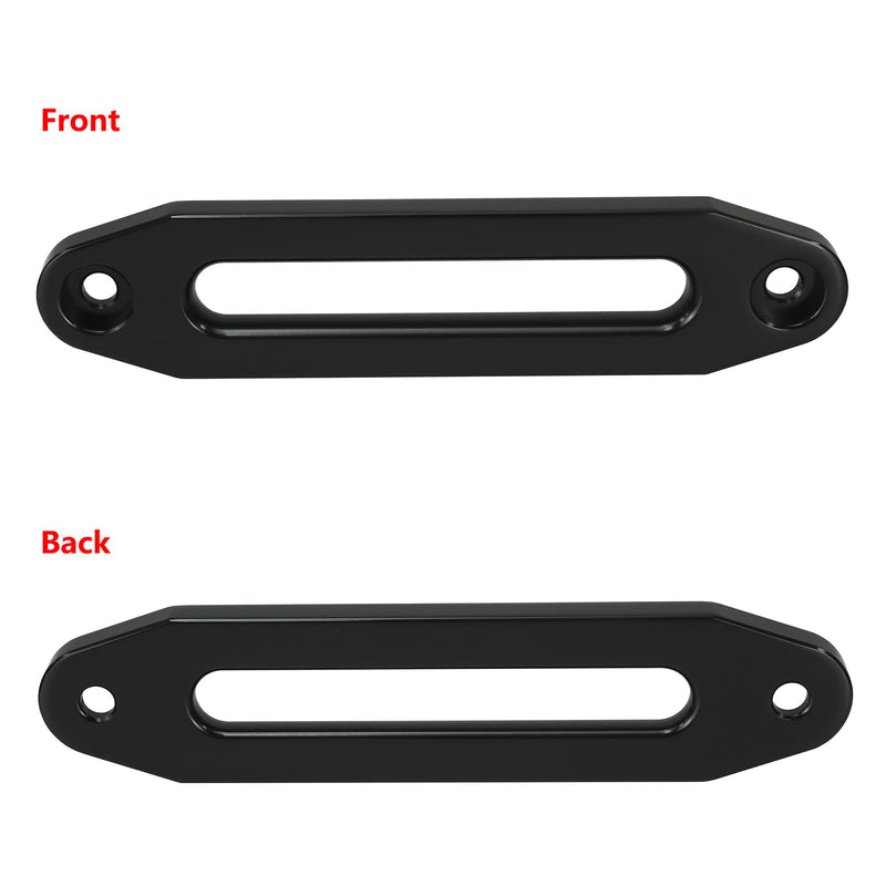 Ucreative Aluminum Hawse Fairlead for 8000-13000 LBs Winch 10" (254mm) Mount Glossy (Black) Blck 10 Inch (254 mm) Bolt Centers