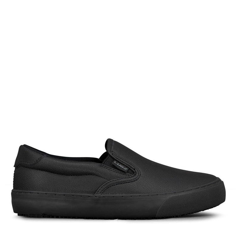 Lugz Women's Clipper Slip-Resistant Slip-on Work Sneaker 8 Black