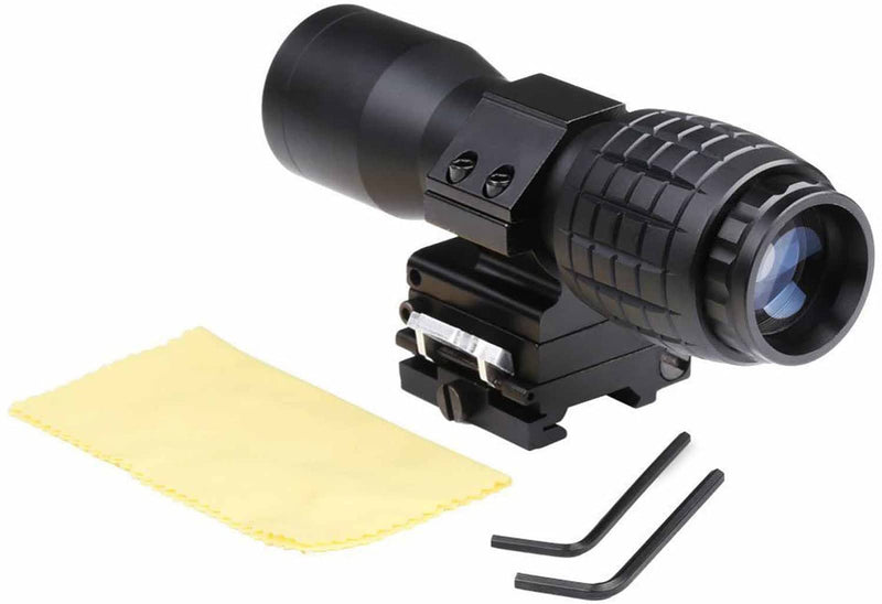3X Magnifier Scope Sight Flip to Side Quick Detach Compatible with 20mm Picatinny Weaver Rail
