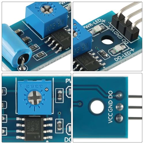 10-Pack SW-420 Vibration Sensor Module with LM393 Comparator