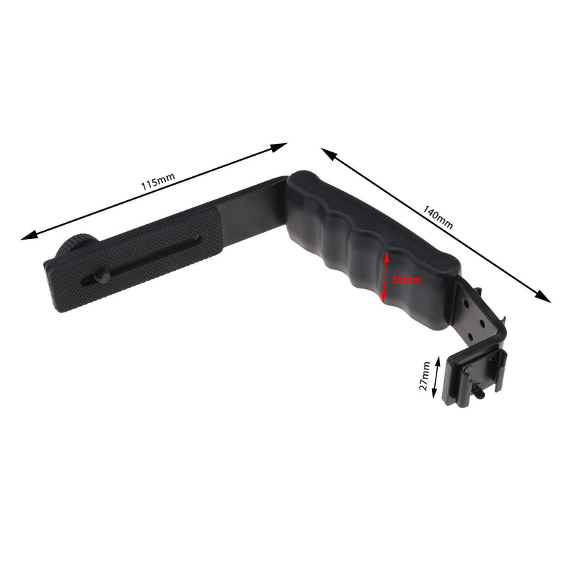 ECSiNG Camera Flash L-Bracket 1/4" Tripod Adapter Quick Release Plate Stand Holder for Gimbal Stabilizers SLR Cameras Video Lamps Microphones Monitors Tripods