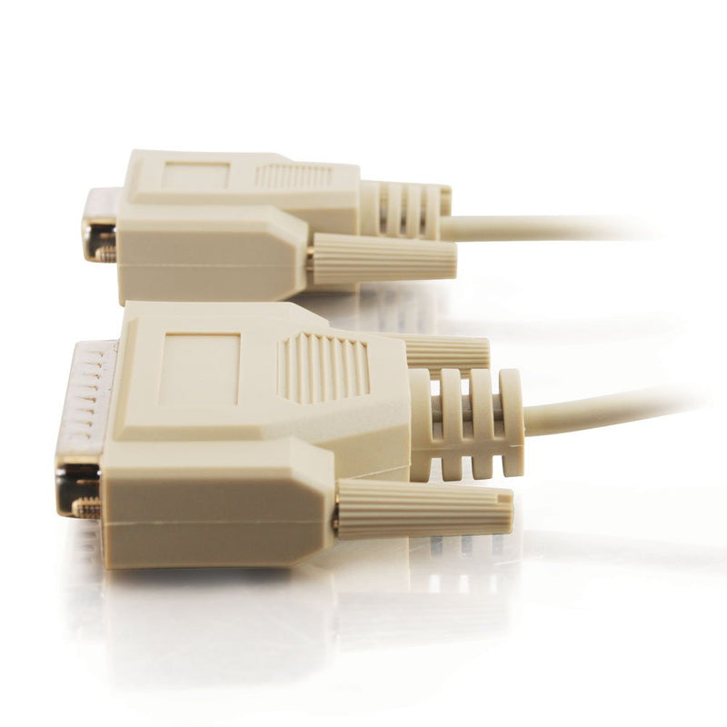 C2G/ Cables To Go C2G 03019 DB25 Male to DB9 Female Serial RS232 Null Modem Cable, Beige (6 Feet, 1.82 Meters)