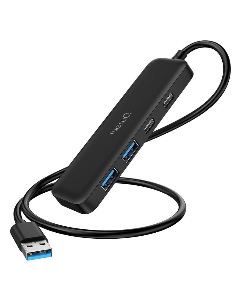 Versatile USB C Hub and Small USB HUB with 2ft Cable