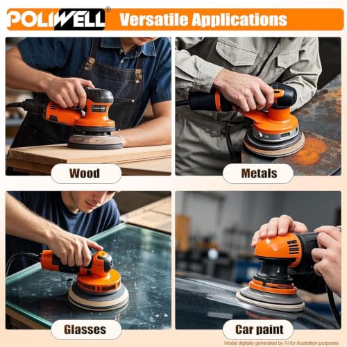POLIWELL 40 Pack 6 Inch 150mm Silicon Carbide Sanding Discs 1000-3000 Grit 40.0