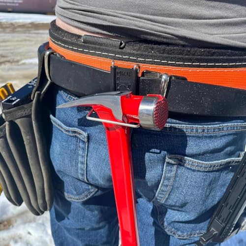 YM Carpenter MK4 Y-Clip Toolbelt Attachment - Add-On Storage Clips for Tool Belts, Holds Tape Measure, Hammer, Impact Driver, Nail Gun – Durable Universal Fit Red