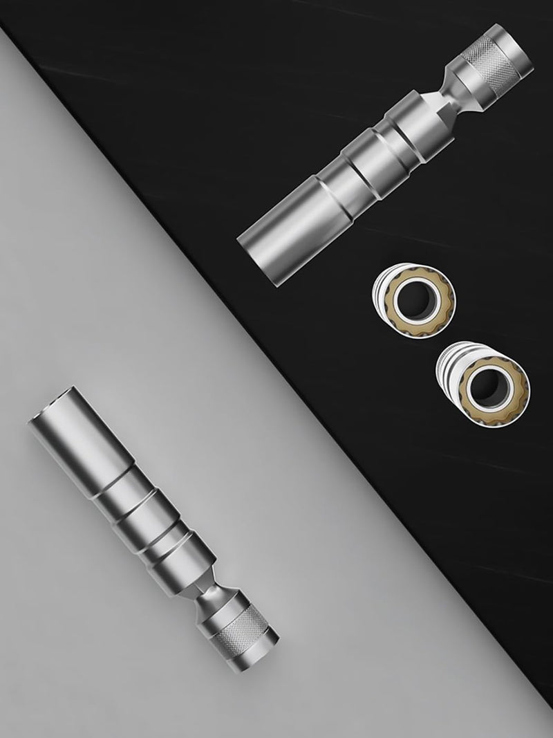 14mm&16mm （9/16"&5/8"） Magnetic Swivel Spark Plug Socket,Thin Wall 12 Points 3/8" Drive Spark Plug Socket,Car Tools,Magnetic Rotating,360-Degree Swivel,Suitable for Most Motorcycle,Car,SUV Short 2PC（14+16mm）