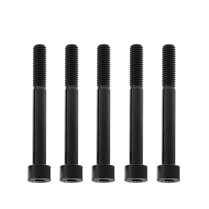 Titanium Bolt DIN912 M8x15 20 25 30 35 40 45 50 60 70mm Square Head Hex Socket Screws Pitch 1.25mm Pack of 5 (M8x70mm, Black) M8x70mm