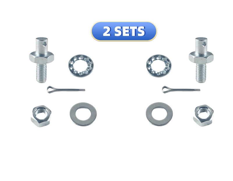 DEWHEL 2Sets Steel Throttle Cable Adapter Stud Kit Compatible with 1977-later Chevrolet OE Ref.No.:8009 (Includes Nuts Washers Cotter Pins)