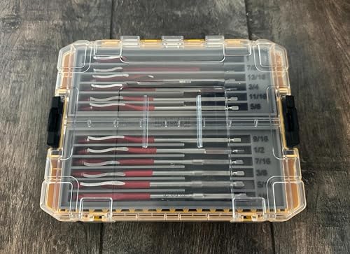 TOOLCRAFT3D Design 3d Printed Spade Bit Organizer Designed For Dewalt Medium ToughCase (Insert Only) (Industrial Gray) Industrial Gray