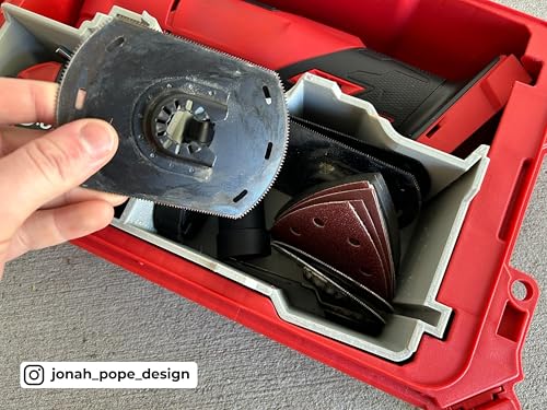 Jonah Pope Design 3d Printed Insert designed for M18 Fuel Multi Tool and Packout Organizer (Insert only) Industrial Gray