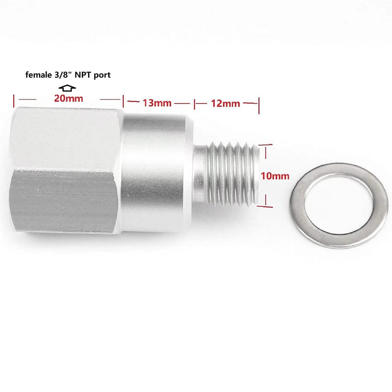 LS Swap Oil Pressure Sensor Adapter M16 1.5 to 1/8 NPT,Coolant Temperature Sensor Adapter M12 1.5 to 3/8 NPT for All GM LS Engines LS1 LSX LS3 5.3L 6.0L 6.2L