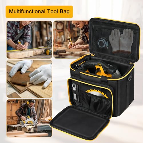 Tool Bag Compatible with DEWALT 20V MAX Circular Saw DCS391B/DCS565B Yellow