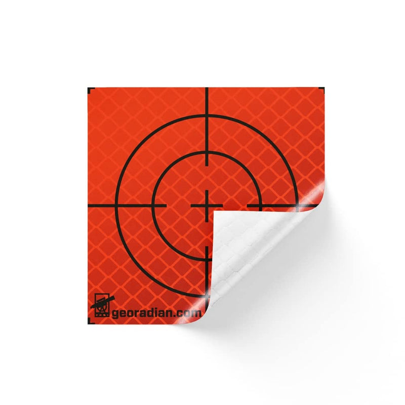 Self-Adhesive Reflex Target Mark 2.36" Pack of 20 – Reflective Foil, Reflex Target Plate Ideal as Building Monitoring or Deviation Test on Construction Site for All Smooth Surfaces (60mm, Orange2) 2.36" (60mm)