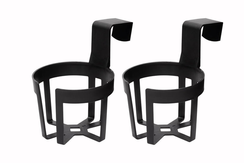 Custom Accessories 92200 Large Plastic Cup Holders, Black, Pack of 2