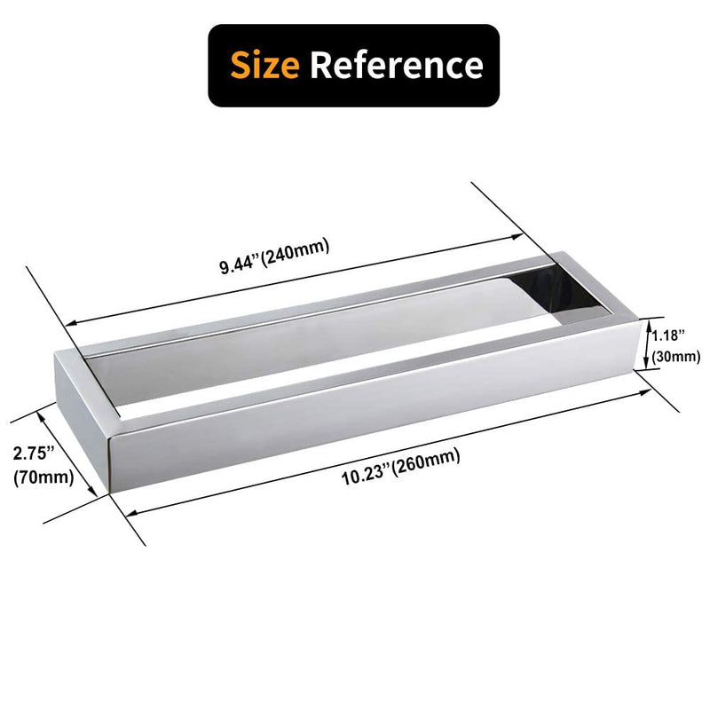Bathroom Towel Ring Polished Stainless Steel Wall Mounted Hand Towel Bar Modern Square Style Towel Rack, D69018C